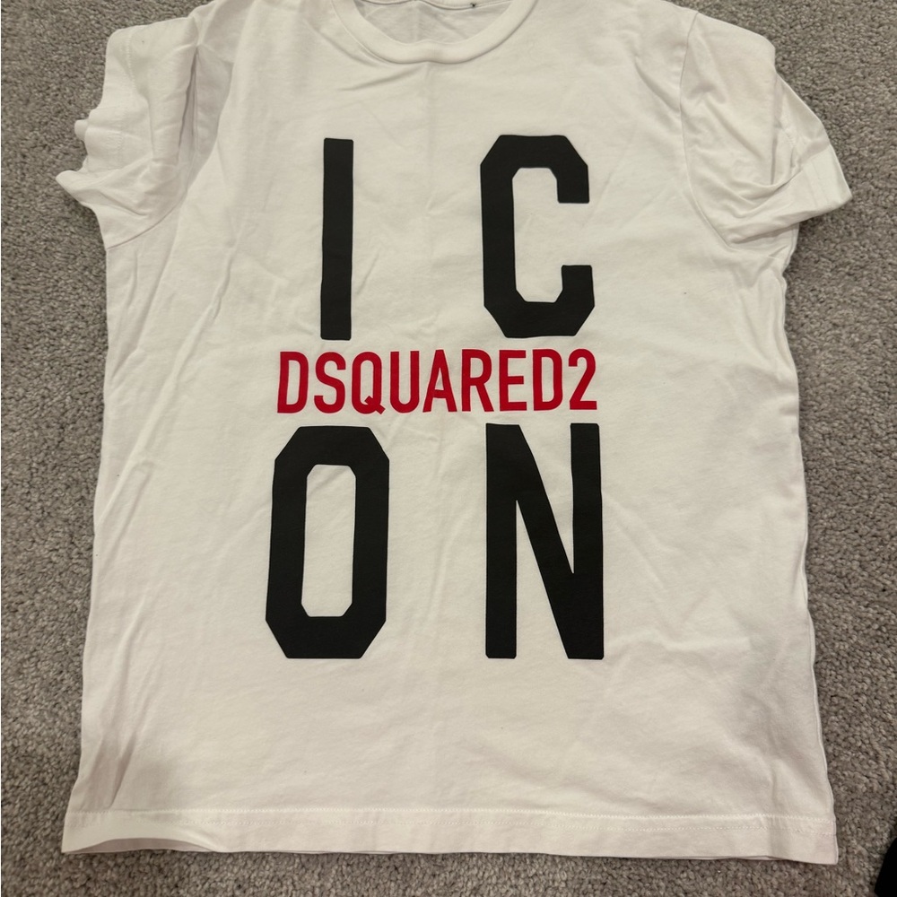 DSQUARED2 White and Black Icon Tee